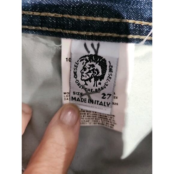 Diesel Only the Brave Jeans Women’s Blue Size 27 Made In Italy 100% Cotton - Picture 3 of 8